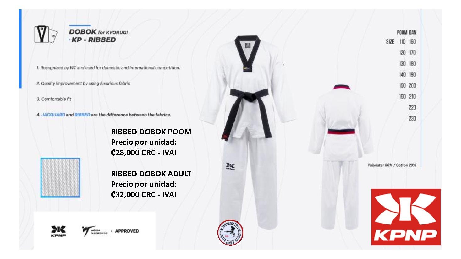 Dobok Ribbed Poom